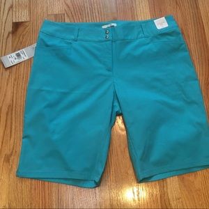 Adidas Ladies Teal Bermuda Shorts